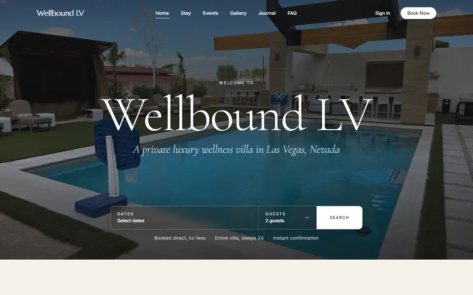 The Wellbound LV home page